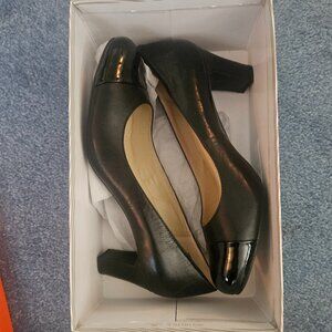 Easy Spirit Esraphael ESRAPHAEL Womens Black Wide Pumps Heels Shoes Size 10